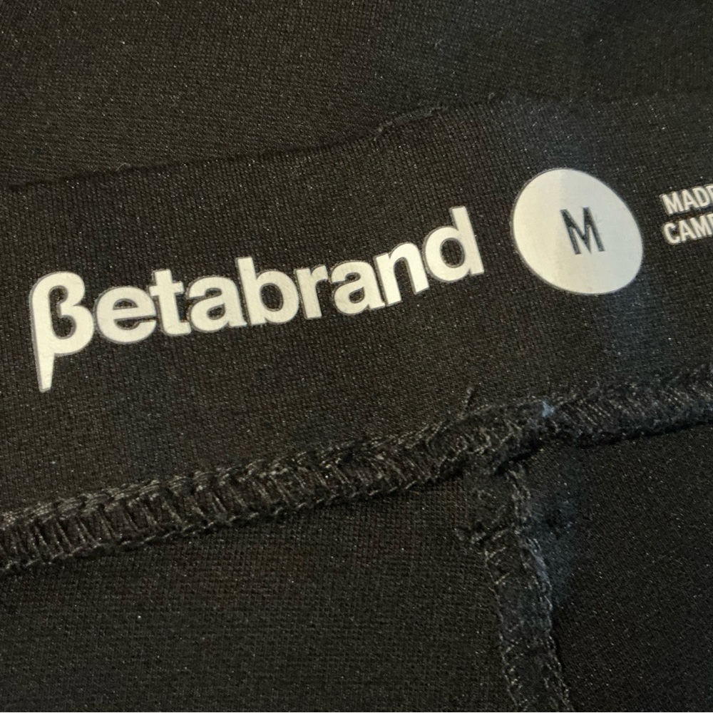 Betabrand Boot-Cut Classic Dress Pant Yoga Pants Black Career Minimalist Size M - Picture 4 of 5
